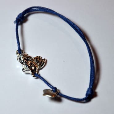 Le Bracelet Ange Gardien Coeur Bleu